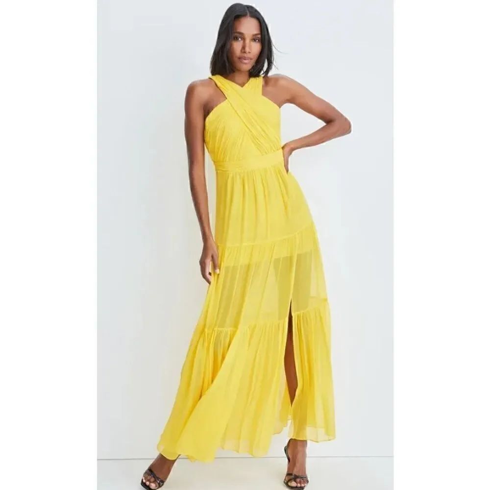 VERONICA BEARD Florencia Dress in Canary Yellow NWOT Size 2